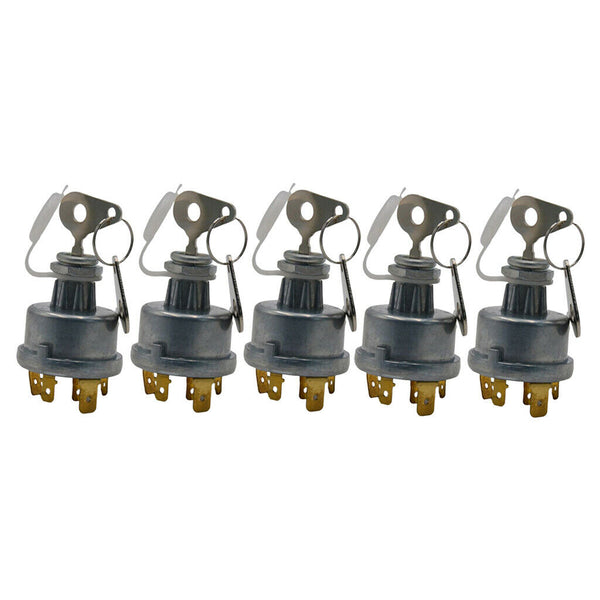 5x Metal Front Tractor Ignition Switch with 2 Key for Lucas 35670 128SA