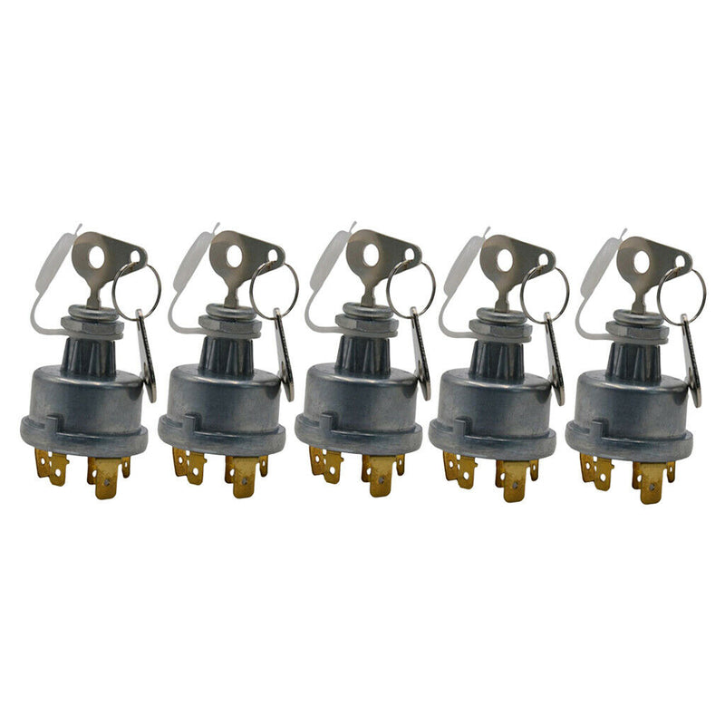 5x Metal Front Tractor Ignition Switch with 2 Key for Lucas 35670 128SA