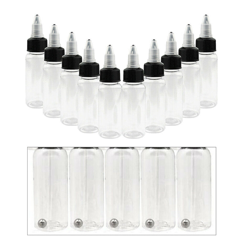 KD001 Spare Tattoo Airbrush Ink Dispensing Bottles LDPE Body Tattoo 30ml