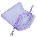 100 Light Purple Organza Wedding Favour Candy Bags Jewellery Organza Pouche Y5O7