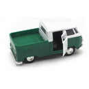 Green simulation 1:32 sound and light music pull back retro van truck expre