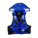 Detachable Fishing Outdoor Life Jacket Vest For Adults Blue with Hood L