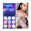 CmaaDU 9 Colors Glitter Highlight Eyeshadow Powder Palette Shimmer & Shine