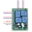DC 12V 10A 433MHz 4CH Wireless Relay RF Remote Control Switch Receiver E Ew