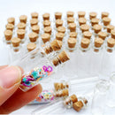 10pcs Small Clear Glass Bottle Wishing Vials Storage Container with Cork Stopper
