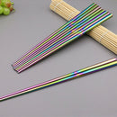 1 Pairs Stainless Steel Chopsticks Set Authentic Chinese Metal Tableware Gift