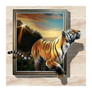 Running Tiger 5D DIY Full Drill Round Diamond Painting Embroidery Kits Gift