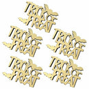 10pcs Wooden Halloween Trick or Treat Pendant Small Hangings Pendants Props