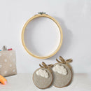 4 Pieces Round Embroidery Hoop Set Bamboo Circle Cross Stitch Hoop Ring For