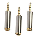 3 Pcs Earphone Headphone Audio Adapter 2.5mm Male to 3.5 (1/8 inch) Female