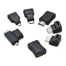 7x HDMI Extension Adapter Converter Mini Micro Cable Connectors Kit For HDTV Kit