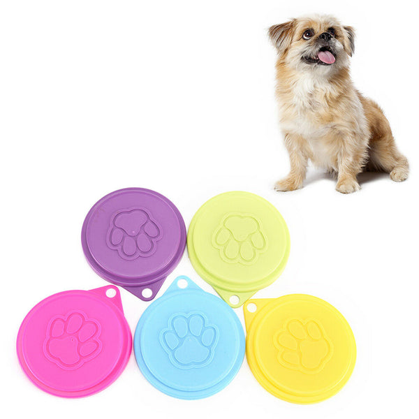 88mm Pet Dog Cat Food Storage Can Tin Cover Lid Top Cap Random Color Reusable BX