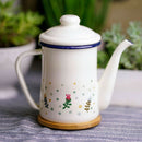 Traditional Enamel Dripless Tea Pot Hot Water Coffee Tea Pot Kettle 600ml