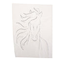 Horse Rhinestones Iron on Hot Fix Motif Heat Press Applique Patch 12.5x9.6 Inch
