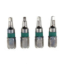 4 Pcs 1/4" Hex 25mm Length 2.3mm x 2.3mm Square Head Screwdriver Bits C5N2