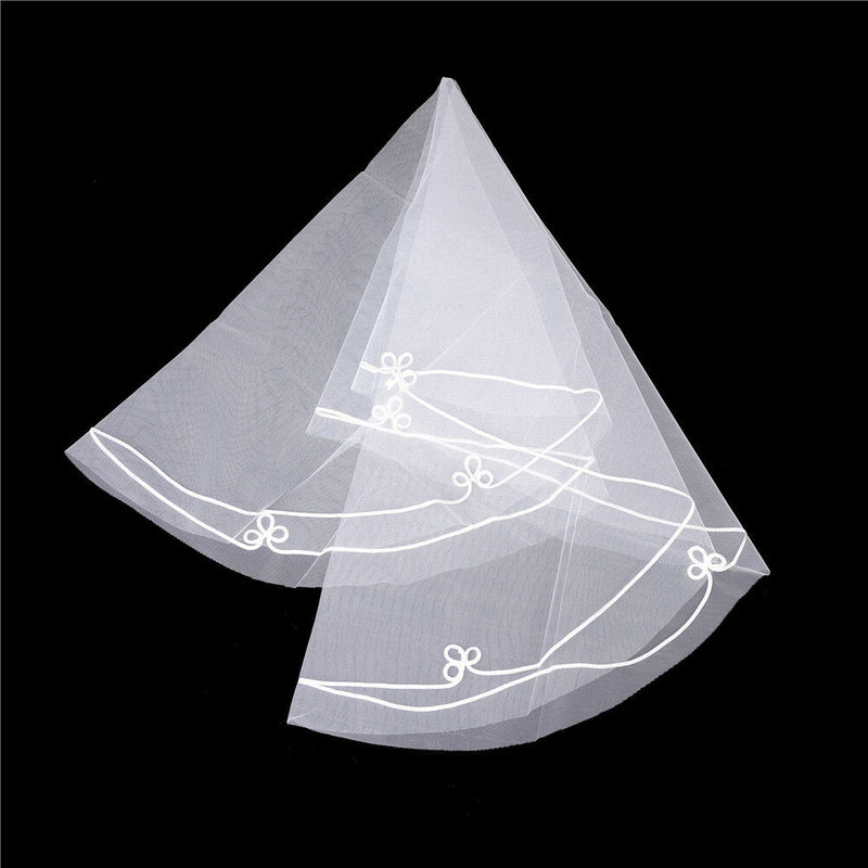150cm White Simple Two Layer Tulle Wedding  Bridal Accessories %ã€Š