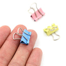 60Pcs 15mm Colorful Metal Binder Clips File Paper Clip Holder Office Supplies FT
