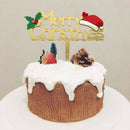 Merry Christmas Acrylic Cake Topper Christmas Acrylic Cupcake Topper for XmS Hn