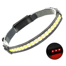 USB Rechargeable Wide Angle LED Headlamps Broadbeam For Adults Outdoor Running