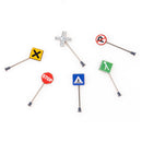 Set of 14 1/87 Scale Traffic Signage DIY Micro Landscape Freeway Scene