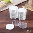 20pcs/Set Round Clear Coin Storage Container Box Commemorative Coin Holder