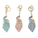 3pcs Key Chains Peacock Keyring Purse Bag Crystal Charm Pendant Necklac SKF