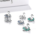 Cartoon Animal Swan Rhinestone Brooch Badges Jacket Backpack Coat Accessories
