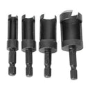 4Pcs Carbon Steel Wood Drill Bit Set,1/4 Hex Shank Woodworking Carbon Steel Z8J7