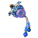 Ethnic Landscape Thai Blue Hair Clip Retro Wind Edge Clip Top Clip Hairpin