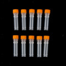 10pcs 1.5ml Plastic Cryovial Lab Test Tube Sample with Screw Cap