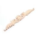Rubber Wood Carved Onlay Applique Unpainted Flower Door Home Furniture Deco B5S4