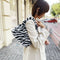 Women Winter Fur Handbag Plush Soft Shoulder Underarm Bag (White Zebra)