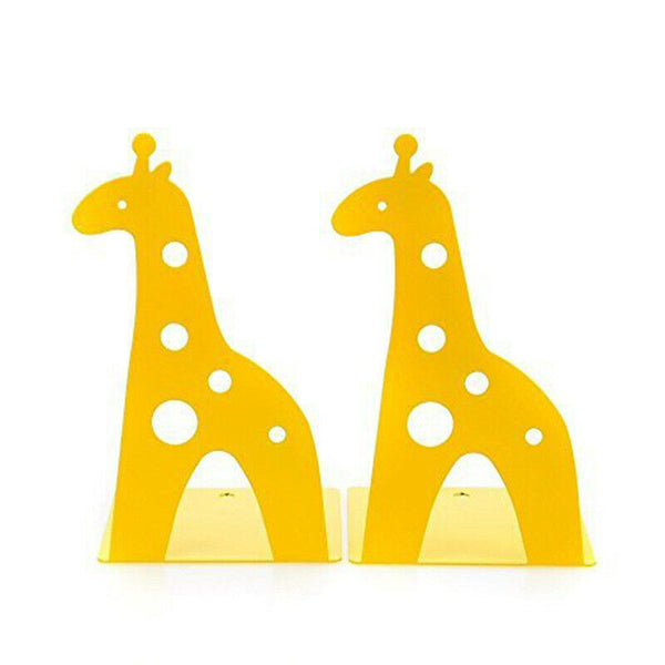 Cute Cartoon Giraffe Shape Non Skid Bookends Bookends for Shelves for Kids  C3A6