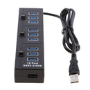 10 Port USB 2.0 Multi HUB Splitter Expansion for Desktop PC Laptop Adapter