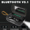LED Wireless Bluetooth Noise Reduction Stereo TWS Headset Headphones Earphones