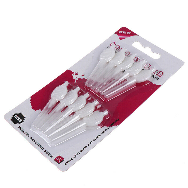 10Pcs Interdental Brush Broom Head Dental Floss Teeth Cleaning Hygiene Oral C BX