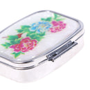Square Metal Folding pill case Medicine Organizer Pill Box Storage Container Hn
