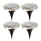 4pcs 8LED Solar Lawn Buried Lamp Waterproof Yard Ground Light (Cold White) A