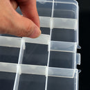 15 Slots Transparent Plastic Fishing Lure Box Fishing Tackle Storage Box