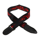 Durable Guitar Bass Strap Belt with PU Leather Ends Blaze Pattern for Electric