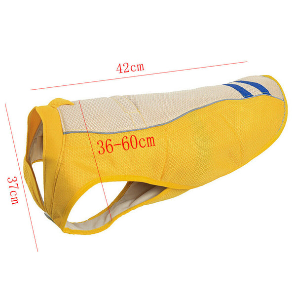 Pet Dog Puppy Cooling Vest Pet Evaporative Jacket for Pet Dog Cat Yellow-XS