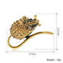 Rhinestone Mouse Brooch Retro Badge Backpack Jacket Decor Ornament Gift (A) A
