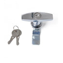 1pc T Handle Chrome Plated Lock with Keys for Trailer Caravan Toolbox