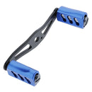 Reel Handle for Baitcasting Drum Raft Reel Double Handle - Blue Aluminum Alloy