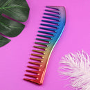 Anti-static Wide Tooth Comb Barber Heat Resistant for Curly Hair Colorful