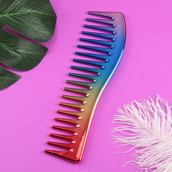 Anti-static Wide Tooth Comb Barber Heat Resistant for Curly Hair Colorful