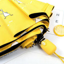 Cartoon Duck Design Automatic Umbrella Yellow Umbrella Female Girl Sunshine