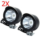 2X Universal Motorcycle Motorbike LED Front Spot Light Headlight Head Lamp new