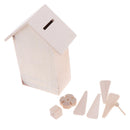 Decorate your own unfinished plain windmill shapes wooden money savings box