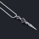 Fashion Alloy Spearhead Pendant Punk Necklace Chain Men Woman Choker JewelryBX